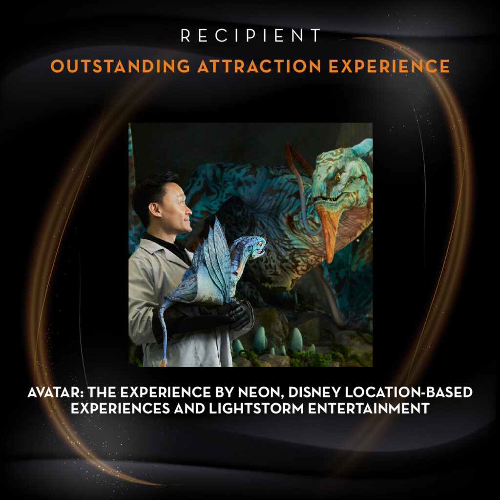 Avatar: The Experience 荣获 2023 年新加坡旅游奖 “杰出景点体验奖”