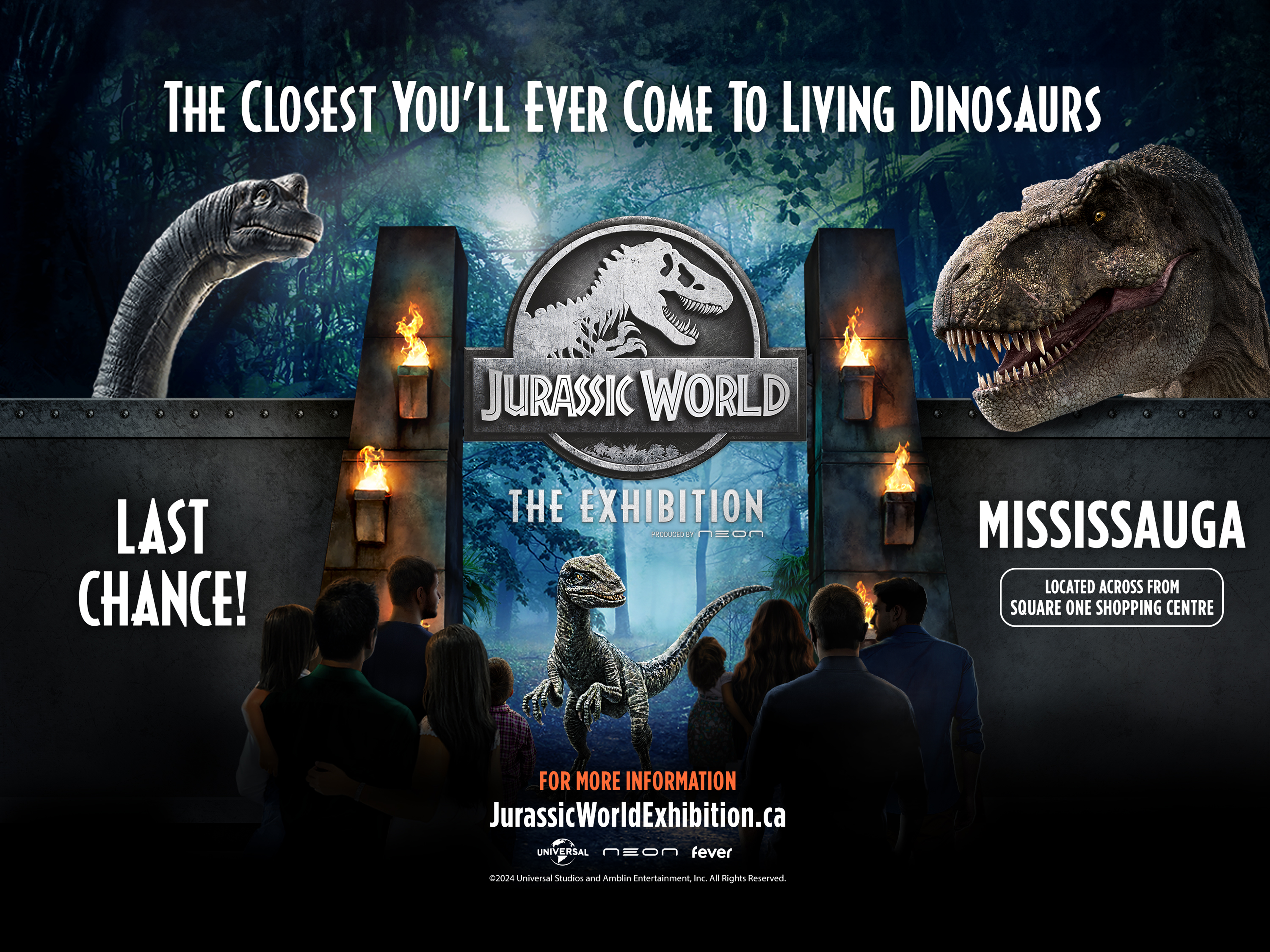 Last Chance For Fans To Travel To Isla Nublar And Experience Jurassic World Dinosaurs A Square One Mississauga